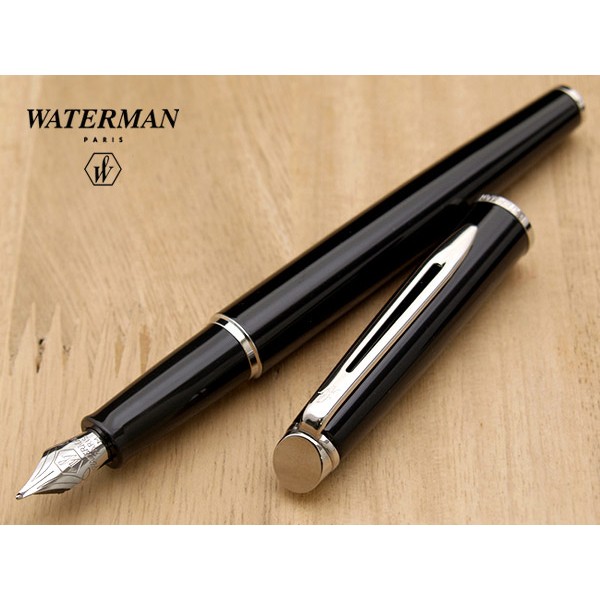 Waterman Hémisphère stylo roller, noir mat avec attributs chromés, pointe  fine, encre noir, coffret cadeau : : Fournitures de bureau